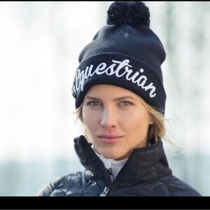 Horze Supreme Equestrian Navy Pom Pom Hat